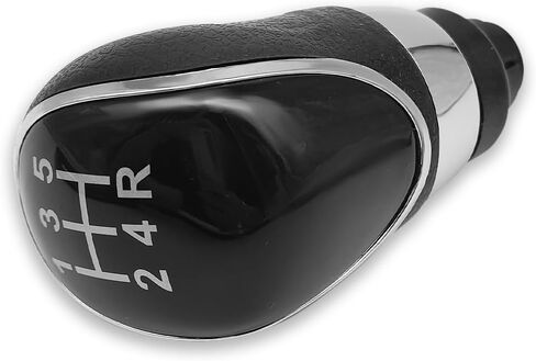 مقبض ناقل الحركة رامويل متوافق مع Ford Fiesta MK7، Focus MK2 FL، Focus MK3، C-Max، S-Max، Mondeo MK4، Kuga 5 مقبض تحويل عصا يدوي، مقبض تبديل رأس بديل (أسود) in Kuwait