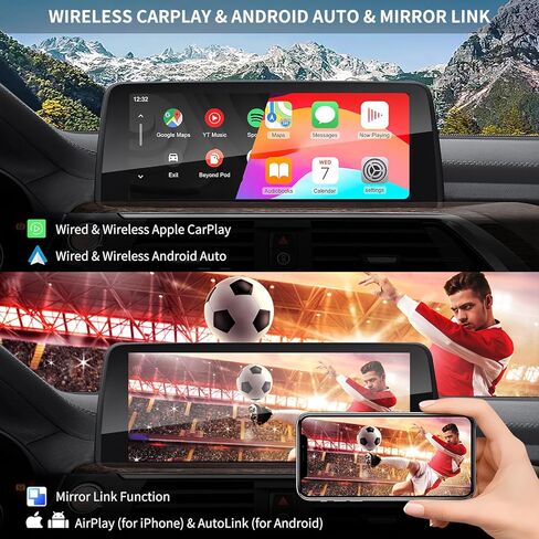 محول CarPlay اللاسلكي لأجهزة Apple & Android، التوصيل والتشغيل، مناسب لسيارة Mercedes Benz A/B/C/E/CLA/GLA/GLK/ML/SLD مع نظام NTG4.5، الملاحة، رابط المرآة، صوت Siri، USB، DVR وإدخال الكاميرا وما إلى ذلك in Kuwait