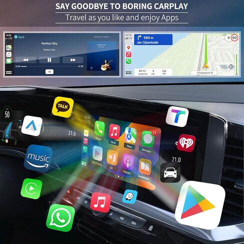 محول CarPlay اللاسلكي لأجهزة Apple & Android، التوصيل والتشغيل، مناسب لسيارة Mercedes Benz A/B/C/E/CLA/GLA/GLK/ML/SLD مع نظام NTG4.5، الملاحة، رابط المرآة، صوت Siri، USB، DVR وإدخال الكاميرا وما إلى ذلك in Kuwait