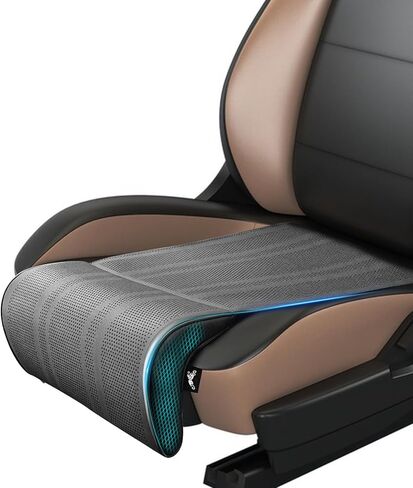 JOJOCY Car Seat Leg Extender Support Cushion, Upgraded Leather & Memory Foam Leg Rest Pad for Drivers, Office Chairs, Buses, Trains, Universal Fit, Breathable, Anti-Slip in Kuwait