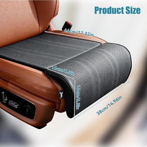 JOJOCY Car Seat Leg Extender Support Cushion, Upgraded Leather & Memory Foam Leg Rest Pad for Drivers, Office Chairs, Buses, Trains, Universal Fit, Breathable, Anti-Slip in Kuwait