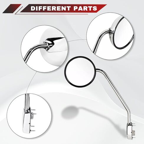 Pair Round Hood Mirror for Kenworth T680 T880 Peterbilt 579 587 Mirror Replacement Driver Left and Passenger Right Side Kenworth T680 Accessories in Kuwait