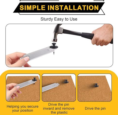 60 PCS Double-Headed Picture Hanging Nails Thumb Tacks for Wall Hangings,Heavy Duty Push Pins,Renter Friendly Wall Hooks Decor Small Picture Frame Hangers for Drywall Cork Board Pictures Tapestry&Art in Kuwait