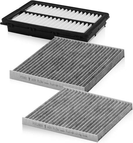 Comb Engine Cabin Air Filters for Kia Carnival 3.5L 2026 2025 2024 2023 2022 (Except Hybrid) (Cabin Filters Located Rear under the Hood & Glove Box) in Kuwait