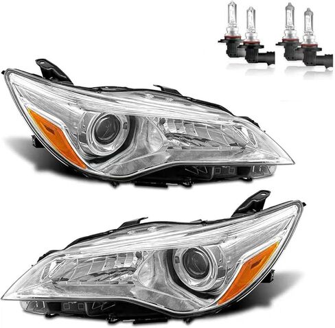 Headlights Assembly with Bulbs for 2015-2017 Toyota Camry Models Only [4-Door Sedan] Headlamp Replacement Driver & Passenger Side in Saudi Arabia
