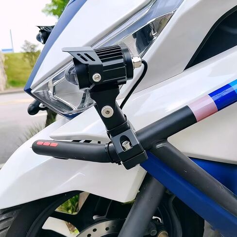 2 Pcs Motorcycle Spotlight Bracket, Heavy Duty Motorcycle Light Mount Bracket for Driving Fog Lights, 360 Degree Adjustment Tube Clamp Mounting Bracket for 0.7"-1.25" ATV UTV Roll Bar in Kuwait