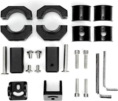 2 Pcs Motorcycle Spotlight Bracket, Heavy Duty Motorcycle Light Mount Bracket for Driving Fog Lights, 360 Degree Adjustment Tube Clamp Mounting Bracket for 0.7"-1.25" ATV UTV Roll Bar in Kuwait