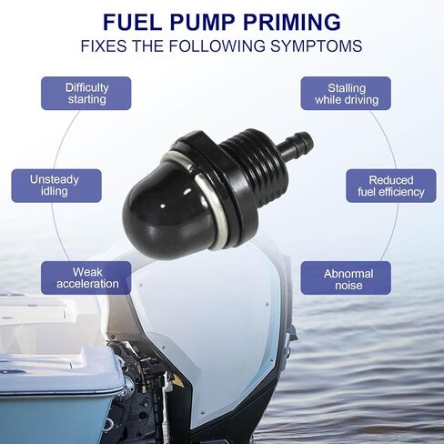Fuel Pump Priming 895124, Compatible with Mercury 8HP 9.9HP 10HP 15HP 20HP Carb 4 Stroke 2005-2008, Outboard Priming Start Pump Replace 895124 in Kuwait