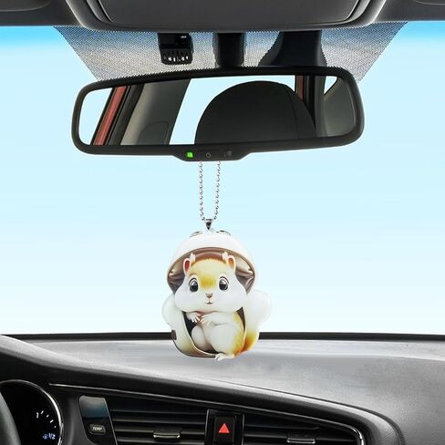 Cute Little Bee Car Hanging Ornament, 2D Flat Acrylic Funny Animal Car Rear View Mirror Charm, Universal Auto Interior Pendant Decoration Accessory Present for Women Men (Bee) in Saudi Arabia