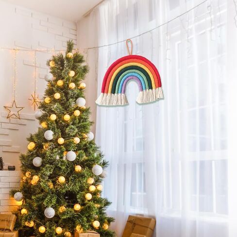 WEISIPU Colorful Rainbow Wall Decor - Handmade Weaving Ornament Pendant Decoration Wall Decor Hanging Home Decoration (Deep Green)… in Kuwait