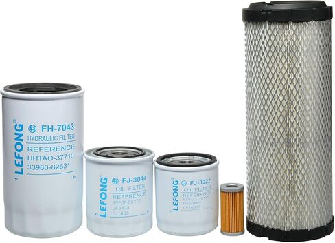 ST-7043 Filter Kit Fits New Holland TC25D TC27D TC29D TC29DA TC30 TC33D TC33DA tractor Replaces Oil/Lube 84475542, Fuel 47797858, Air Kit 87682998 84539215,Hydraulic 84475483 47671640 (6 Pcs) in Kuwait