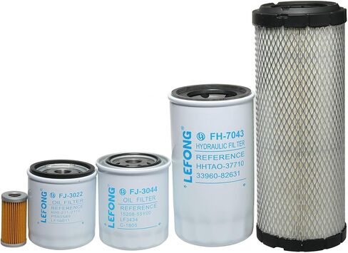 ST-7043 Filter Kit Fits New Holland TC25D TC27D TC29D TC29DA TC30 TC33D TC33DA tractor Replaces Oil/Lube 84475542, Fuel 47797858, Air Kit 87682998 84539215,Hydraulic 84475483 47671640 (6 Pcs) in Kuwait