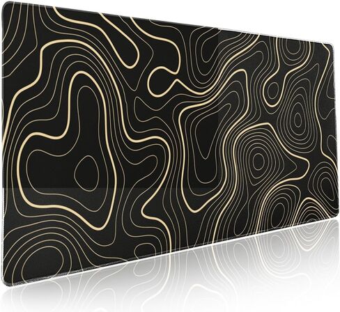 Black Aesthetic Vintage Botanical Gaming Mouse Pad XL Cute Forest Green Plant Nature Floral Extended Large Mat Big Non-Slip Stitched Edge Long Mousepad for Office Computer,31.5×11.8 Inch in Kuwait