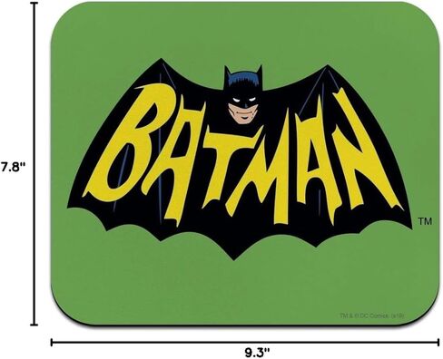 Batman Classic TV Series Logo Low Profile Thin Mouse Pad Mousepad Rubber multi-colored in Saudi Arabia