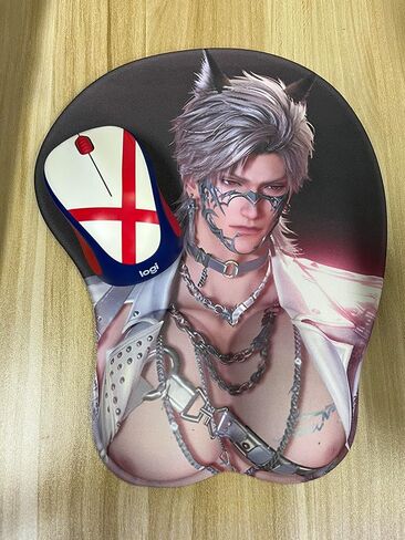 Love and Deepspace Gaming Mouse Pad Sylus Xavier Zayne Rafayel Caleb 3D Chest Mouse pad (Sylus 3) in Saudi Arabia