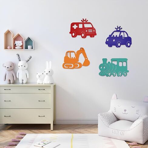 4 Pcs Space Trio Nursery Wall Decor Astronaut Wooden Wall Decor Space Themed Bedroom Decor Solar System Stickers for Nursery Playroom Bedroom Wall Decor Sticker Decal in Kuwait