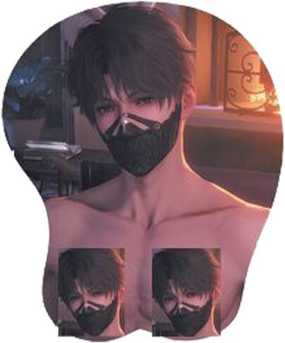 Love and Deepspace Gaming Mouse Pad Sylus Xavier Zayne Rafayel Caleb 3D Chest Mouse pad (Sylus 3) in Saudi Arabia