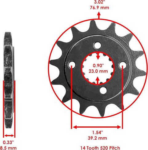 Caltric Steel O-Ring Drive Chain & Sprocket Kit Compatible with Honda Trx400Ex Sportrax 2005-2008 in Saudi Arabia