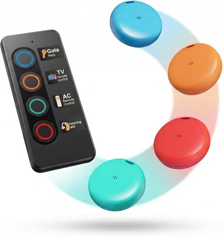 Fodeson Key Finder - 100dB RF locator لأجهزة التحكم عن بعد التلفزيون والمزيد ، تشغيل بسيط ، لا يوجد هاتف ذكي مطلوب ، مثالي للمسنين - سلسلة مفاتيح الإنذار المسموع/محفظة. in Kuwait