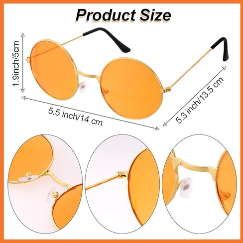 4 Pcs 60s 70s Hippie Accessories for Women Hippie Costume Accessories Set Flower Knit Headband Earrings Bracelet Sunglasses in Saudi Arabia