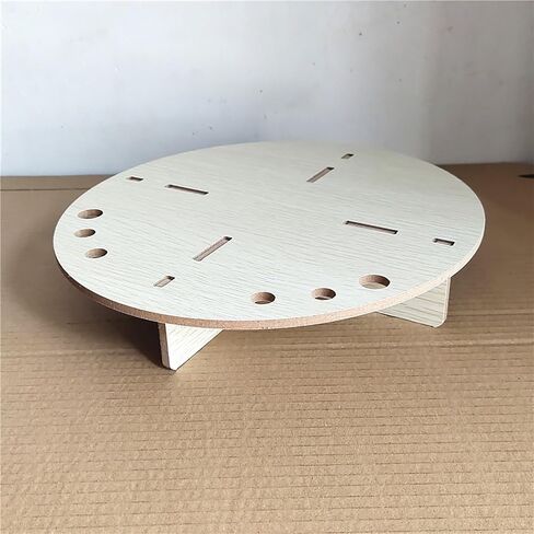 حامل شاشة زاوية صغير مستدير لشاشة الكمبيوتر مقاس 24 × 26 سم، دعامة كمبيوتر قوسية عالمية لرفع الشاشة، رف منظم خشبي للكمبيوتر المحمول (اللون: أصلي) in Saudi Arabia
