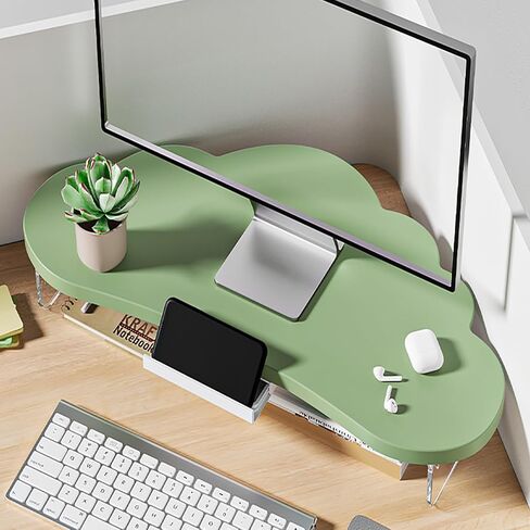 Corner Monitor Stand Height Adjustable Monitor Stand with Drawer & Phone Holder, Monitor Desk Organizers and Accessories for Desk, Screen Holders for Office (Color : White) in Saudi Arabia