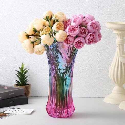 Crystal Glass Colorful Vase Flower Vase for Flower Arrangements Home Wedding Decor in Saudi Arabia
