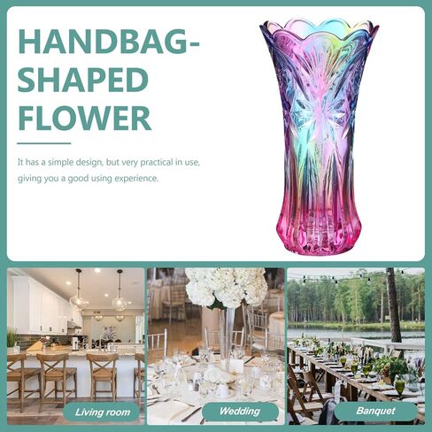 Crystal Glass Colorful Vase Flower Vase for Flower Arrangements Home Wedding Decor in Saudi Arabia