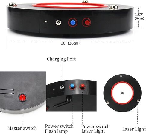 LED Laser Lamp Base 10 inch For Hookah Shisha Martini Glass Vase Flask Crystal 16 Colors in Saudi Arabia