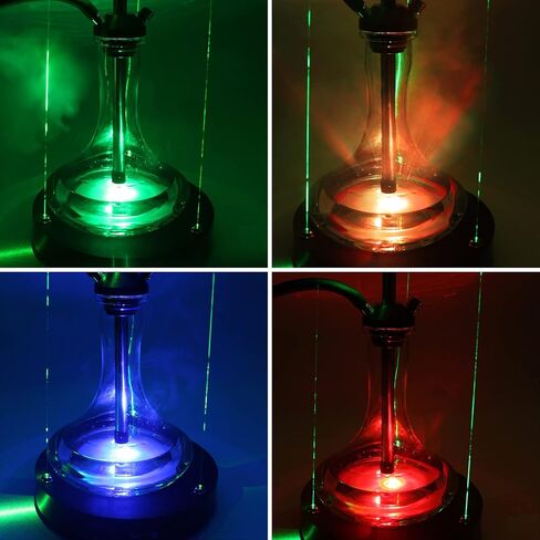 LED Laser Lamp Base 10 inch For Hookah Shisha Martini Glass Vase Flask Crystal 16 Colors in Saudi Arabia