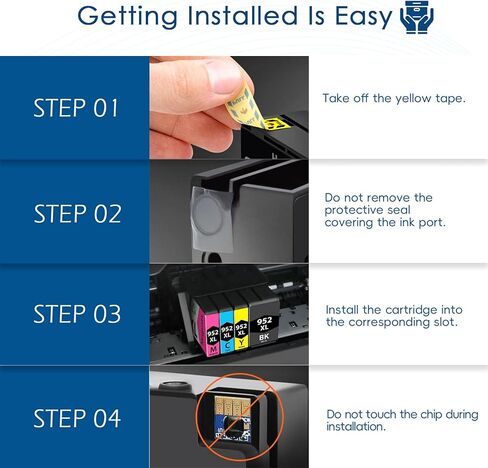 952XL Ink Cartridge 3-Pack Combo Pack Replacement for HP 952 | 952XL Ink Compatible with HP OfficeJet Pro 7720 7730 8724 8725 8726 8727 8728 Printer Ink (3PK C/M/Y) in Kuwait