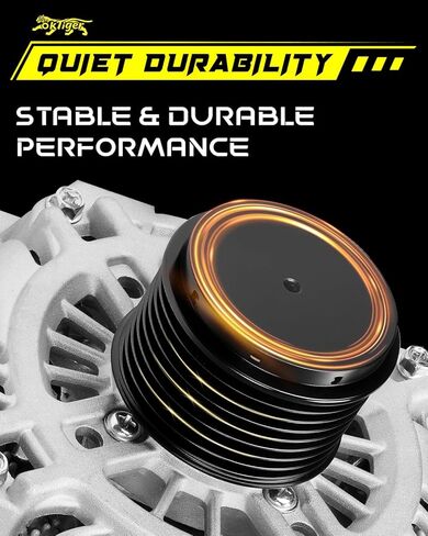 Oktiger 6.7L L6 Diesel Upgraded Alternator for Ram 2500 3500 2011-2020 6.7L L6 Diesel, Fit for Ram 2011 2012 2013 2014 2015 2016 2017 2018 2019 2020, 12V 180A CW 8-Groove Clutch Pulley, OE 04801768AA in Kuwait