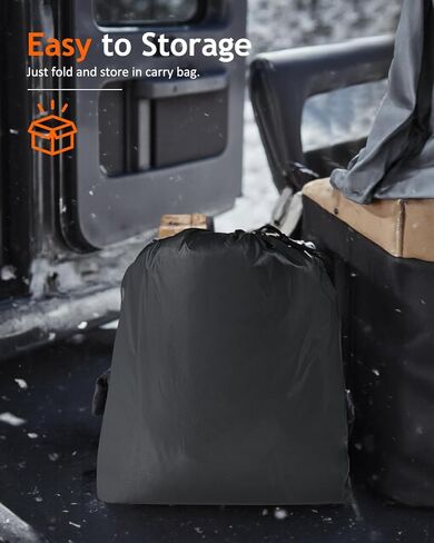 Tecoom Automotive Windshield Snow Cover for Ice, 4-Layer Windshield Protection in Winter, Waterproof Auto Window Sun Shield, Portable All Weather Frost Guard Shield Universal for Car SUV Van 68.5"x47" in Kuwait