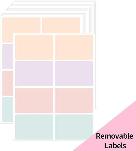 Name Tag Stickers 2 X 3 Inch, Removable Name Tag Labels, Waterproof Colored Labels Stickers for School, Classroom, Office (160 PCS, Macaron Color) in Kuwait