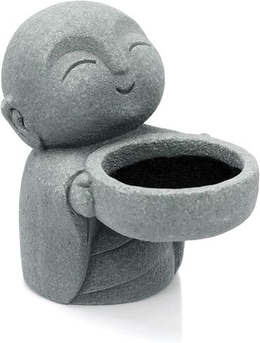 Zen Candle Holder, Buddha Tea Light Holder, Monk Figurine Holder for Japanese Zen Decor & Meditation Space in Saudi Arabia