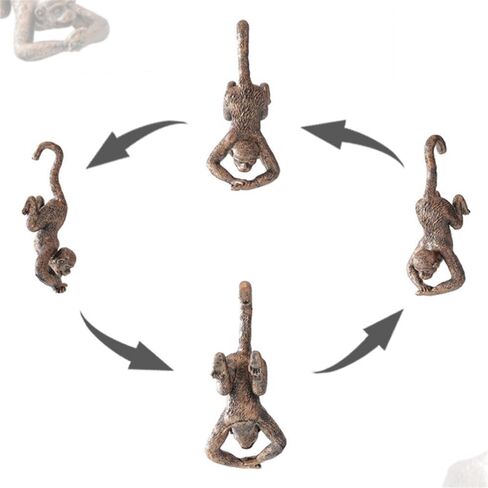 chislim قرد حديقة تمثال زخرفة ديكور، شنقا قرد حديقة ديكور في الهواء الطلق، ديكور حديقة مضحك للفناء ساحة سياج الحديقة المسار in Kuwait