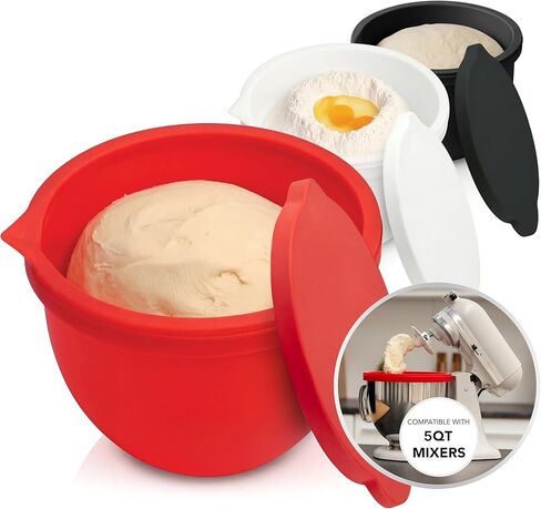 بطانات السيليكون المزيج المتوافقة مع 5 خلاطات Quart Kitchaid - مرفقات خلاط KitchenAid ، وملحقات خلاطات مساعدة المطبخ ، وأوعية خلاط البديل لم تعد هناك حاجة إليها - 3 بطانات و 3 أغطية مشمولة in Saudi Arabia