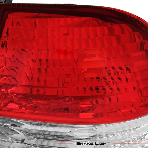 AKKON - For 1996-1998 Honda Civic 4DR Sedan EJ EK DX LX EX Red Clear Lens Tail Brake Light Lamps Left+Right Side Replacement in Saudi Arabia