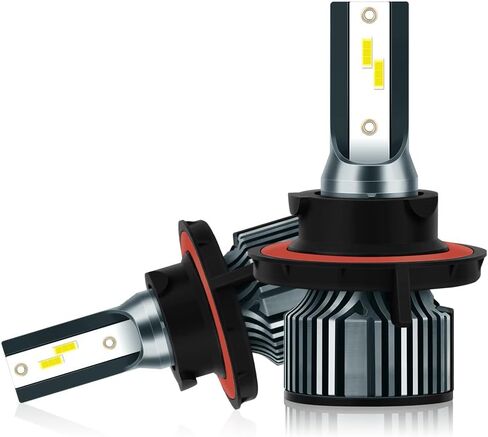 مصابيح LED الأمامية متوافقة مع Ford F250 F350 F450 Super Duty 2005-2022، 9008/H13 شعاع مزدوج مرتفع ومنخفض، 6000K أبيض مع مروحة تبريد، 4 قطع in Kuwait