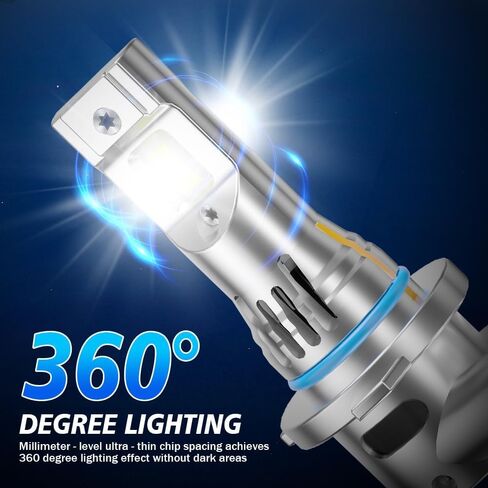 مصابيح LED أمامية للسيارات لكيا أوبتيما 2014-2015، 6000 كلفن أبيض، H7 عالي وH7 منخفض الشعاع مع مروحة تبريد مدمجة، 4 عبوات in Kuwait