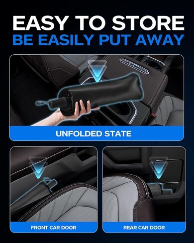 2025 Windshield Sun Shade Frame with Thickened Fast Cooling, Emergency Window Breaker, 99% UV Blocking Protects Car from Sun and Heat Damage, Adjustable Bendable Design for SUV/Sedan/(57" L x 32" W) in Kuwait