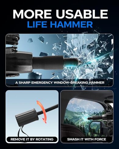 2025 Windshield Sun Shade Frame with Thickened Fast Cooling, Emergency Window Breaker, 99% UV Blocking Protects Car from Sun and Heat Damage, Adjustable Bendable Design for SUV/Sedan/(57" L x 32" W) in Kuwait