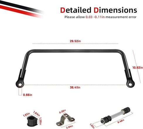 Rear Stabilizer Sway Bar + Linkage Rod Shaft + Steering Bushing Bracket For Polaris Ranger 500 700 2005-2009 1015814-067 in Saudi Arabia