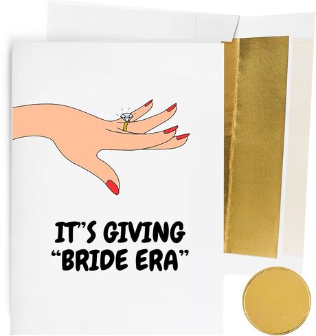 GIFTING GIGGLES Funny Engagment Card for Bride to be | Newly Weds | Marriage Card for Couple | Wedding Day Congrats Gift | Congratulations Cards | Premium Quality with Envelope and Seal in Kuwait