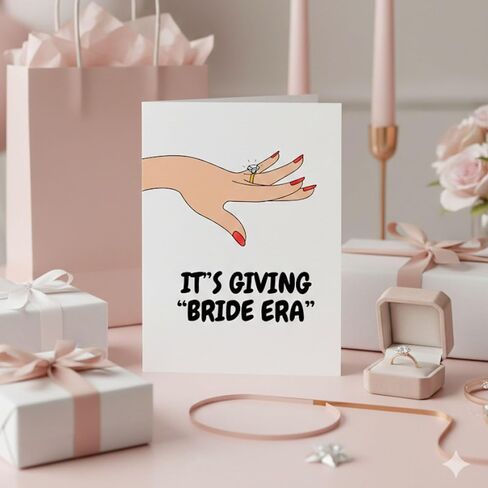 GIFTING GIGGLES Funny Engagment Card for Bride to be | Newly Weds | Marriage Card for Couple | Wedding Day Congrats Gift | Congratulations Cards | Premium Quality with Envelope and Seal in Kuwait