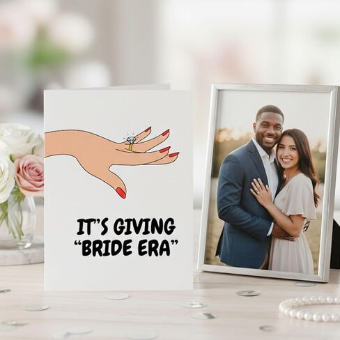 GIFTING GIGGLES Funny Engagment Card for Bride to be | Newly Weds | Marriage Card for Couple | Wedding Day Congrats Gift | Congratulations Cards | Premium Quality with Envelope and Seal in Kuwait