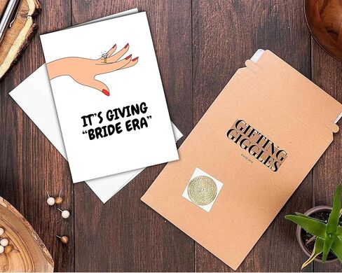 GIFTING GIGGLES Funny Engagment Card for Bride to be | Newly Weds | Marriage Card for Couple | Wedding Day Congrats Gift | Congratulations Cards | Premium Quality with Envelope and Seal in Kuwait