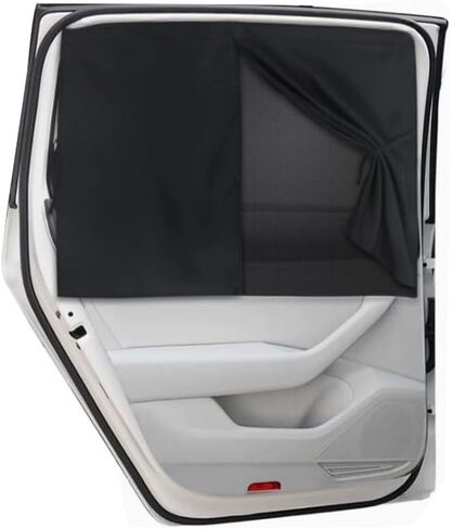 2PCS Magnetic Double-Layer Car Sunshades, Car Window Shades, It Can Effectively Block Sunlight Without Affecting Your Driving Vision, Suitable for All Kinds of Cars and Trucks (Black) in Saudi Arabia