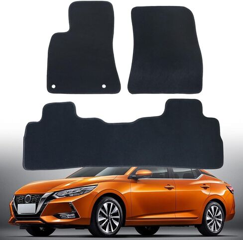 GXARTS Car Floor Mats Carpet Full Set Fit for Nissan Sentra S SR SV Advance Sense 2022 2023 2024 2025 | All-Weather, Velour, Black | Waterproof ＆ Anti Sliding Back in Saudi Arabia