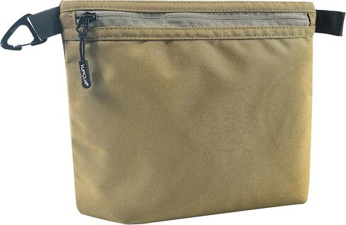 YUMQUA Water-Resistant Zipper Pouch with Carabiner Clip, Small Nylon Multipurpose Travel Digital Cosmetics Toiletry Bag Tool Storage Pouch, Black in Saudi Arabia